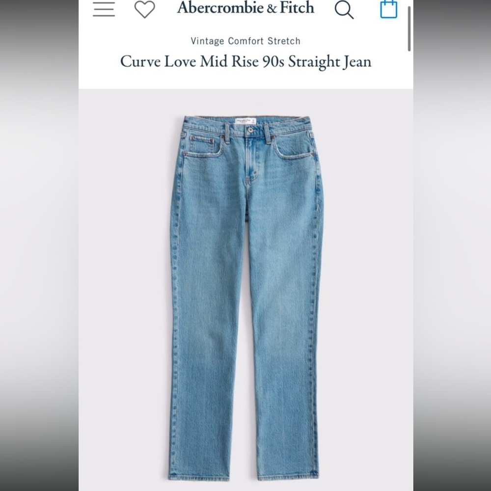 Abercrombie curve love mid rise 90s straight
